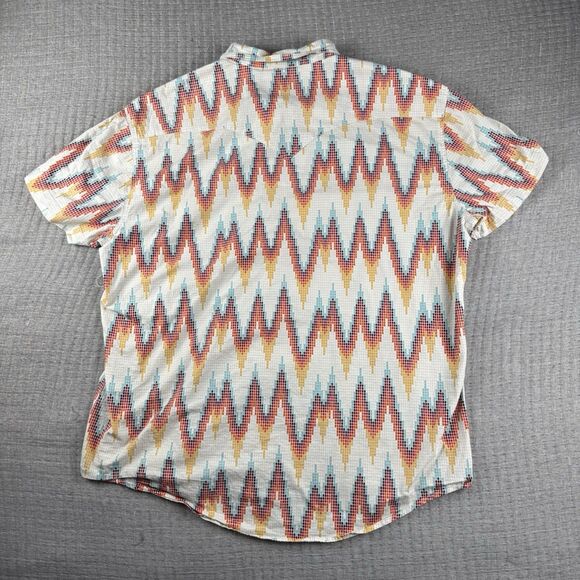 Rock & Roll Denim Mens XXL Dale Aztec Pearl Snap Modern Fit Short Sleeve Button - Picture 4 of 9